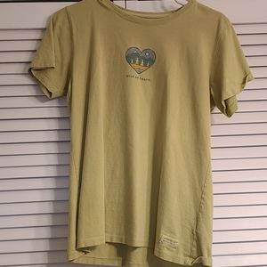 Olive green "Life is Good' shirt
